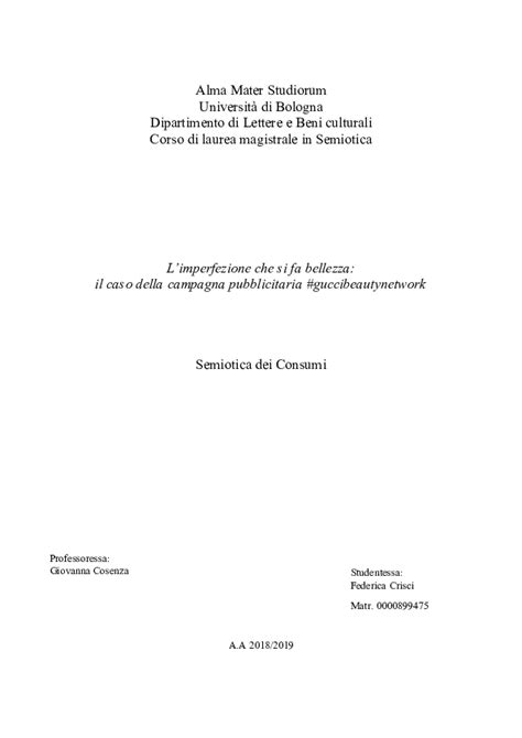 motto di gucci nelle pubblicità|(DOC) L’imperfezione che si fa bellezza: il caso della campagna .